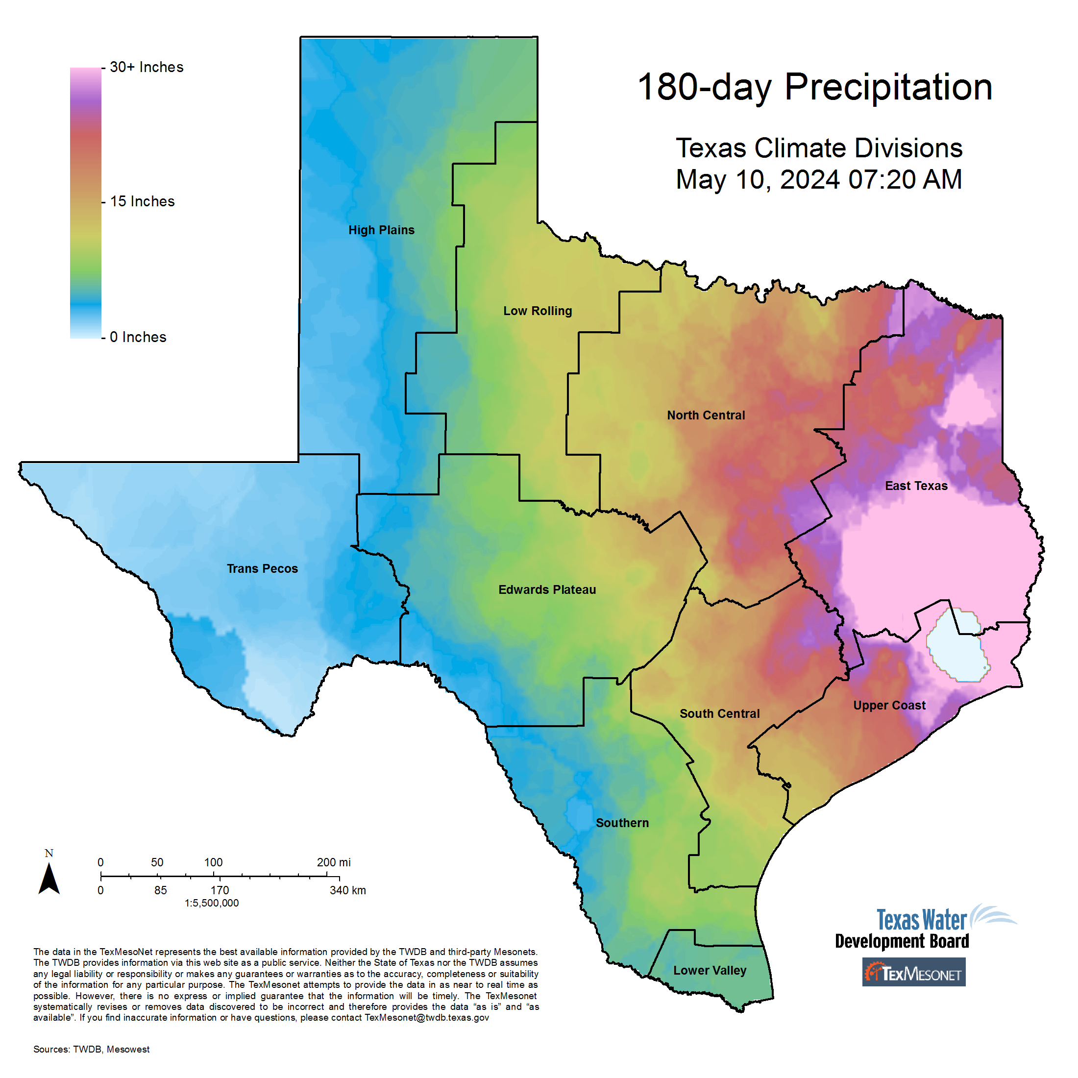 texas precipitation totals